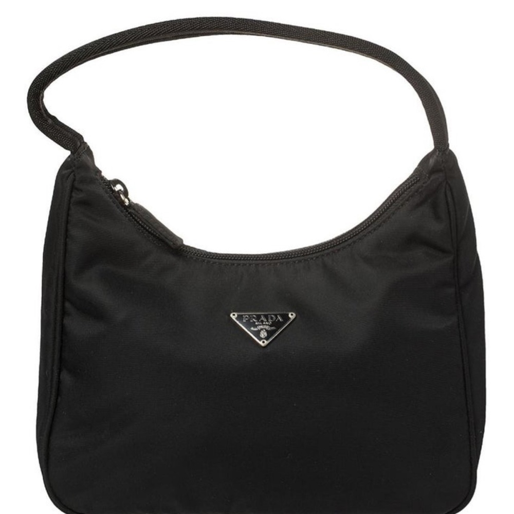 Prada Prada Black Tessuto Nylon Necessaire Pochette Bag